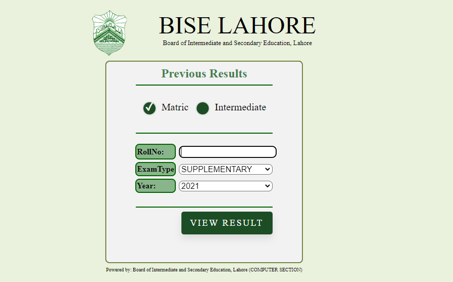10th Class Result 2022 Lahore Board by Name and Roll Number