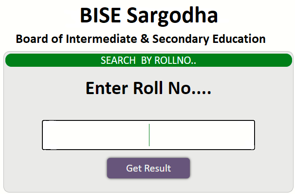10th Class Result 2022 Bise Sargodha Board by Name and Roll No