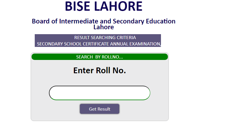 9th Class Result Bise Lahore Board by Name and Roll no 2022 - www.bisemultan.edu.pk SSC Part 1