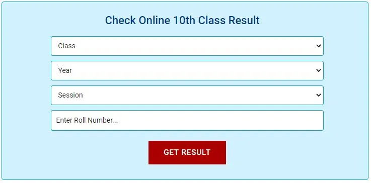 Matric 10th Class Result 2022 -  Check By Roll No, Name, Institute, or SMS